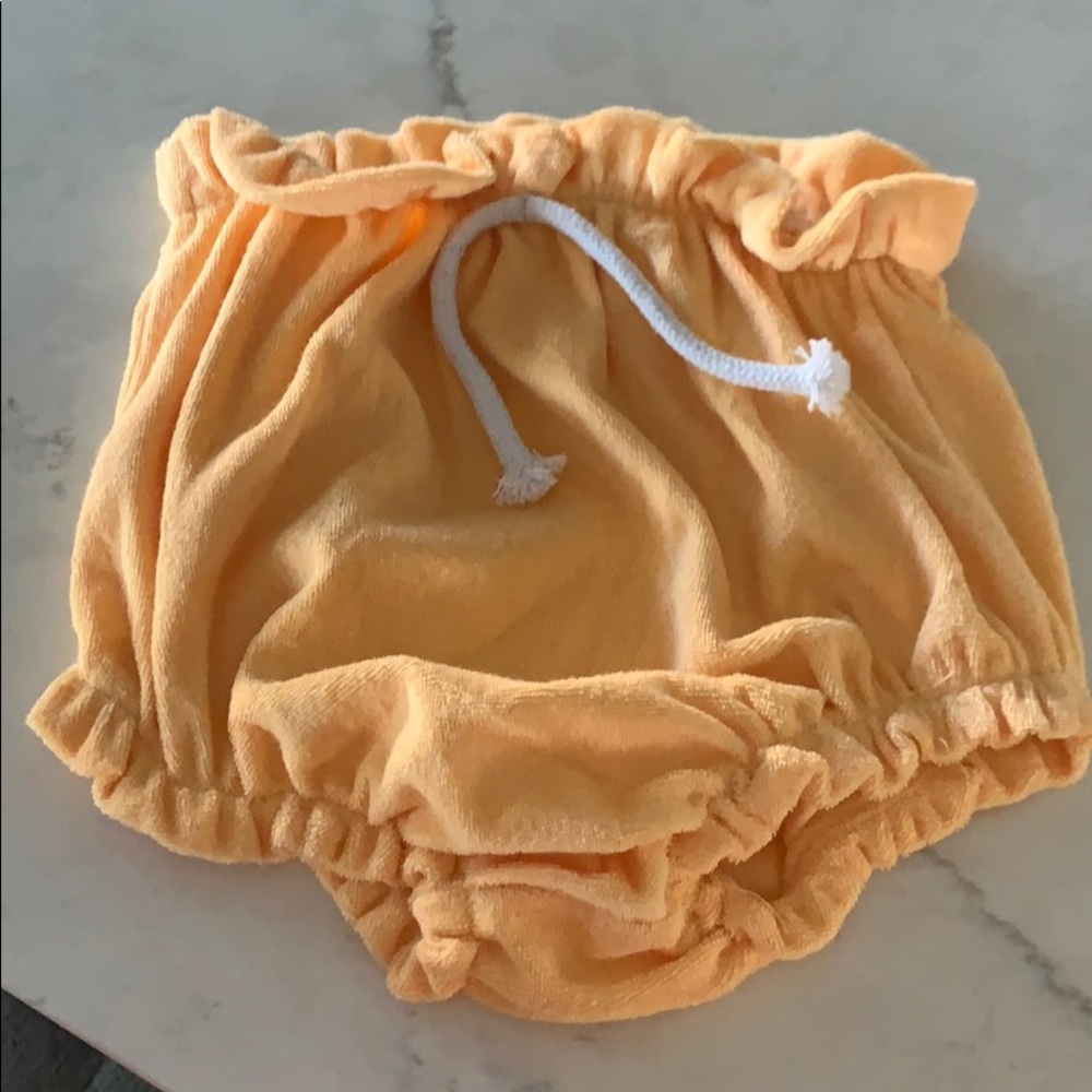 Toddler Drawstring Terry Bloomers in Light Orange